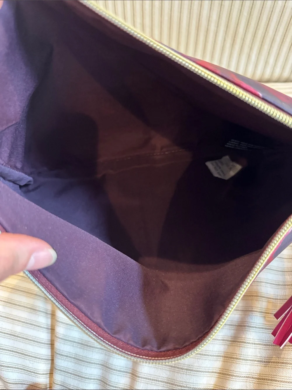 Ashley langshore x bergdorf Goodman floral cosmetic makeup pouch